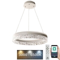 Himmennettävä LED-kattokruunu johdossa LED/80W/230V 3000-6500K valkoinen + kauko-ohjaus