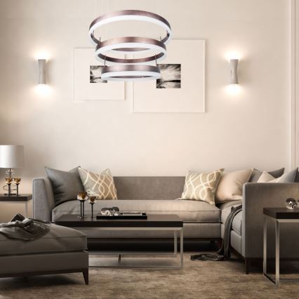 Himmennettävä LED-kattokruunu johdossa LED/86W/230V 3000K ruskea