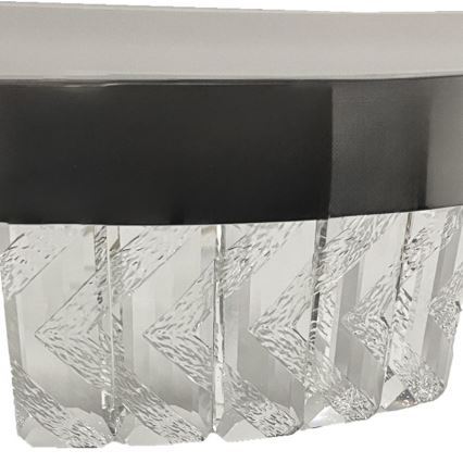 LED Himmennettävä kristallikruunu narussa LED/90W/230V 3000-6500K kiiltävä kromi + kauko-ohjaus