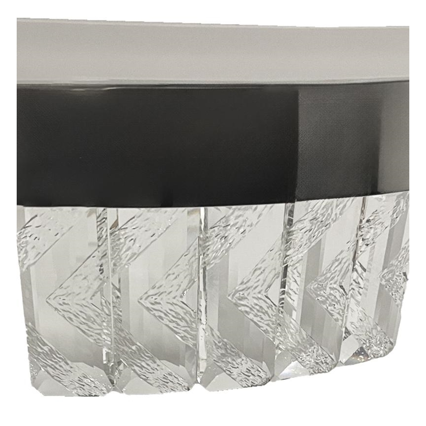 LED Himmennettävä kristallikruunu narussa LED/90W/230V 3000-6500K kiiltävä kromi + kauko-ohjaus