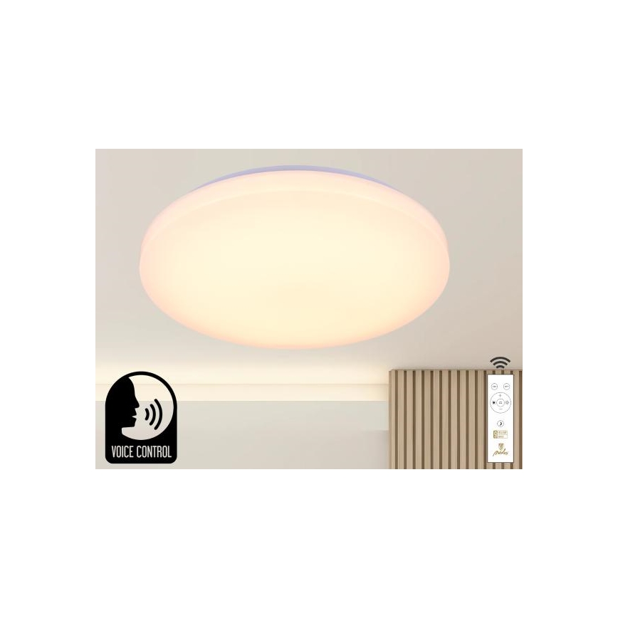 Himmennettävä LED-kattovalaisin ääniohjauksella OPAL LED/48W/230V 2700-6500K valkoinen + kauko-ohjaus