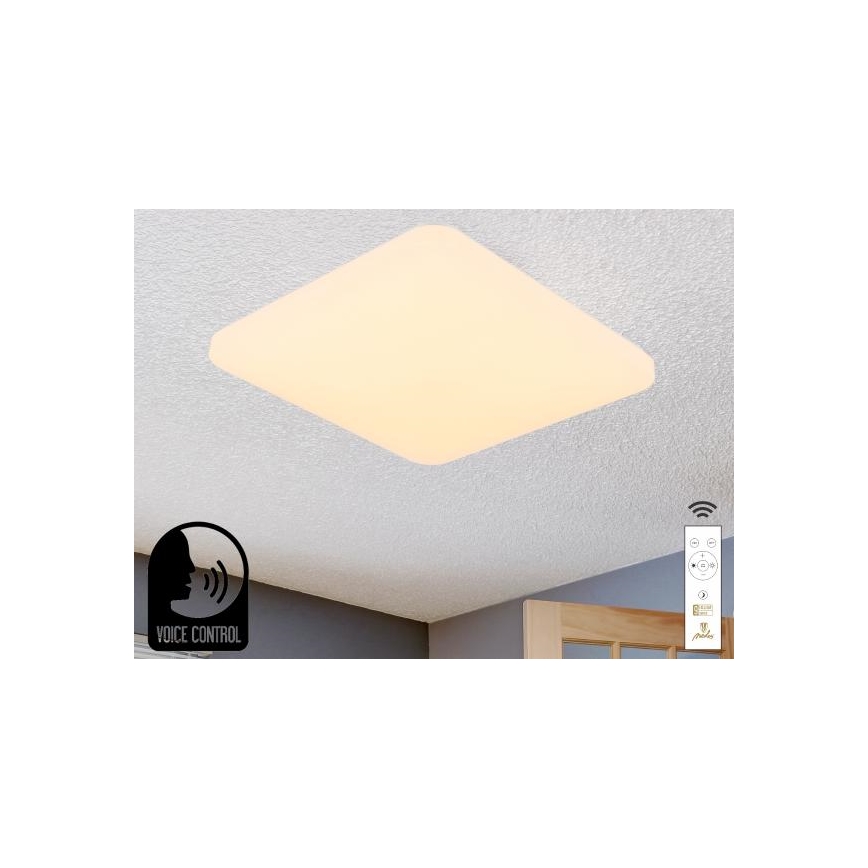 Himmennettävä LED-kattovalaisin ääniohjauksella OPAL LED/48W/230V 2700-6500K valkoinen + kauko-ohjaus