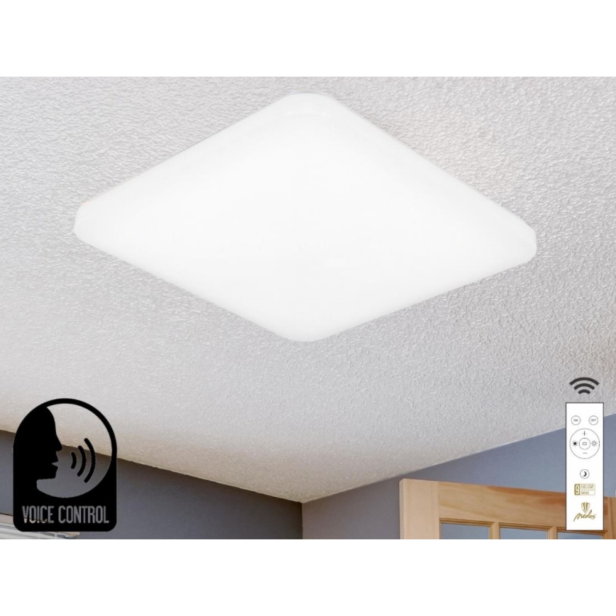 Himmennettävä LED-kattovalaisin ääniohjauksella OPAL LED/48W/230V 2700-6500K valkoinen + kauko-ohjaus