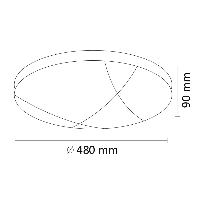 Himmennettävä LED-kattovalaisin ATLAS LED/72W/230V 3000-6500K + kauko-ohjaus
