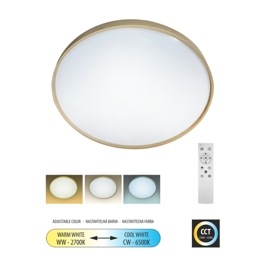 Himmennettävä LED-kattovalaisin DRINA LED/36W/230V 2700-6500K halkaisija 50 cm + kauko-ohjaus