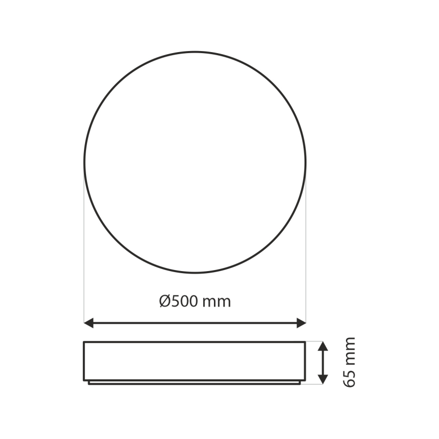 Himmennettävä LED-kattovalaisin DRINA LED/36W/230V 2700-6500K halkaisija 50 cm + kauko-ohjaus