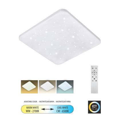 Himmennettävä LED-kattovalaisin FLORA LED/36W/230V 2700-6500K 43x43 cm + kauko-ohjaus