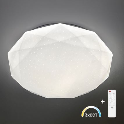 Himmennettävä LED-kattovalaisin HEX LED/72W/230V 3000-6000K halkaisija 50 cm valkoinen + kaukosäädin