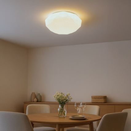 Himmennettävä LED-kattovalaisin HEX LED/72W/230V 3000-6000K halkaisija 50 cm valkoinen + kaukosäädin