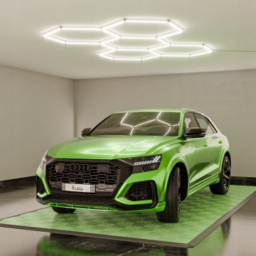 Himmennettävä LED-kattovalaisin HEXAGON LED/240W/85-265V 5000K 298x209 cm CRI 90 IP54 valkoinen