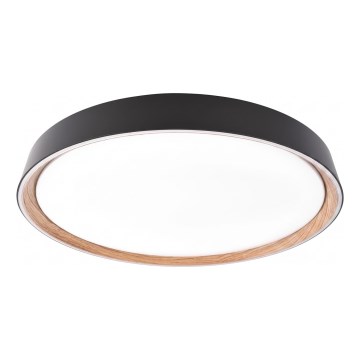 Himmennettävä LED-kattovalaisin ILVI, 30 W, 230 V, 2700–6500 K, Ø 40 cm, musta/beige + kauko-ohjain