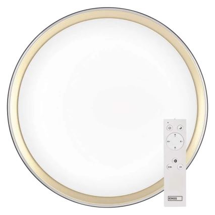 LED-himennettävä kattovalaisin ILVI LED/30W/230V 2700-6500K Ø 40 cm musta/messinki + kaukosäädin