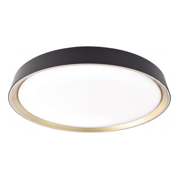 Himmennettävä LED-kattovalaisin ILVI LED/45W/230V 2700–6500K halkaisija 50 cm musta/messinki + kaukosäädin