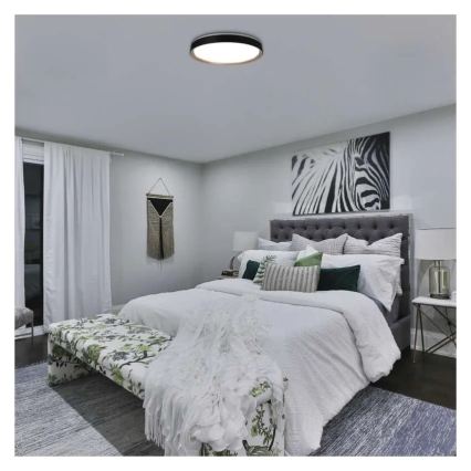 Himmennettävä LED-kattovalaisin ILVI LED/45W/230V 2700-6500K halkaisija 50 cm musta/beige + kaukosäädin