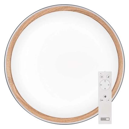 Himmennettävä LED-kattovalaisin ILVI LED/45W/230V 2700-6500K halkaisija 50 cm musta/beige + kaukosäädin