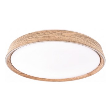 Himmennettävä LED-kattovalaisin ILVI LED/45W/230V 2700-6500K ø 50 cm puukuosi + kaukosäädin