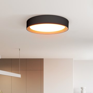 Himmennettävä LED-kattovalaisin LARIOS LED/48W/230V 3000-6500K halkaisija 39 cm musta + kauko-ohjaus