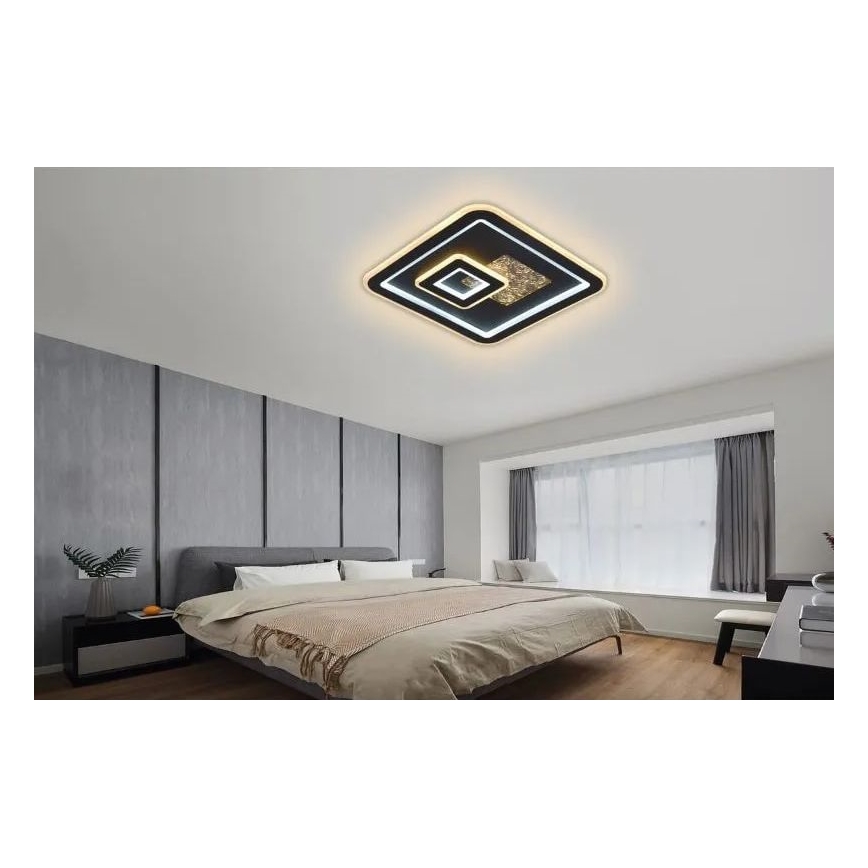 Himmennettävä LED-kattovalaisin LED/110W/230V 3000-6500K musta + kauko-ohjaus