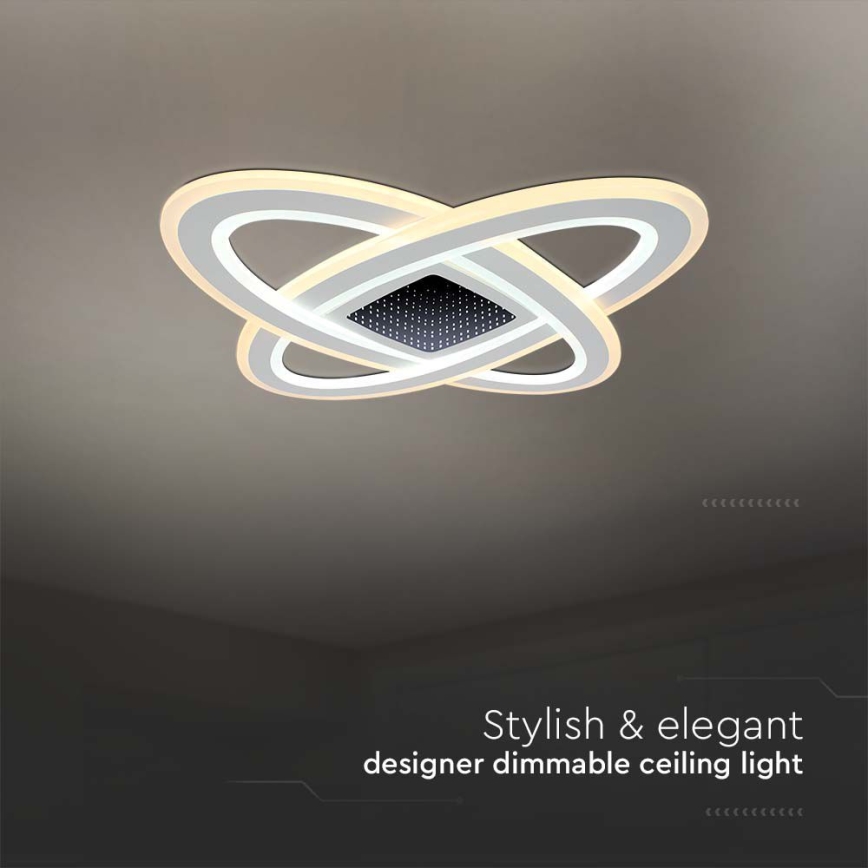 Himmennettävä LED-kattovalaisin LED/130W/230V 3000-6500K 62x62 cm + kauko-ohjaus