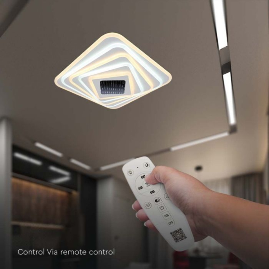 Himmennettävä LED-kattovalaisin LED/150W/230V 3000-6500K 51x51 cm + kauko-ohjaus