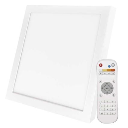 Himmennettävä LED-kattovalaisin LED/20W/230V + kaukosäädin neliö 2700K-6000K