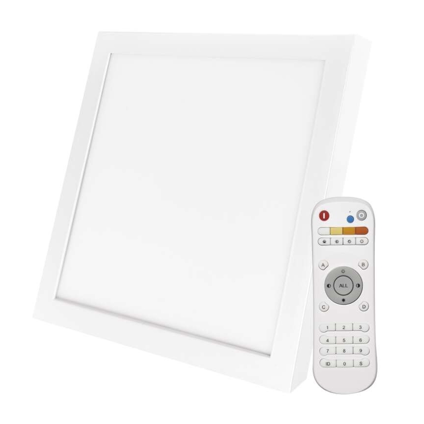 Himmennettävä LED-kattovalaisin LED/20W/230V + kaukosäädin neliö 2700K-6000K