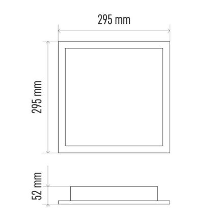 Himmennettävä LED-kattovalaisin LED/20W/230V + kaukosäädin neliö 2700K-6000K