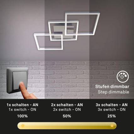 Himmennettävä LED-kattovalaisin LED/36W/230V 3000K mattakromi