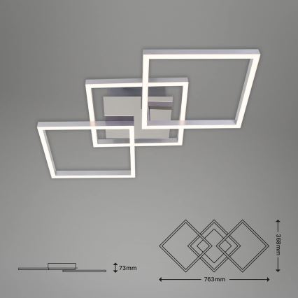 Himmennettävä LED-kattovalaisin LED/36W/230V 3000K mattakromi