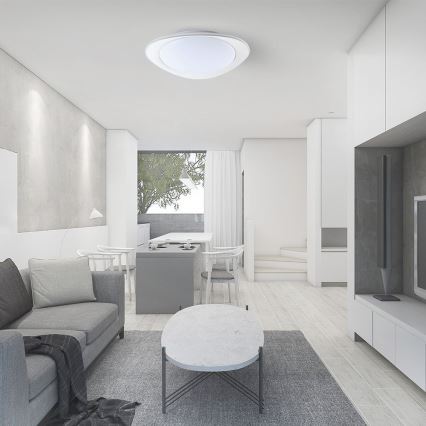 Himmennettävä LED-kattovalaisin LED/40W/230V 3000-6500K 45 cm valkoinen + kauko-ohjaus