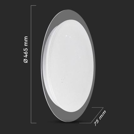 Himmennettävä LED-kattovalaisin LED/40W/230V 3000K/4000K/6500K halkaisija 46,5 cm + kauko-ohjaus