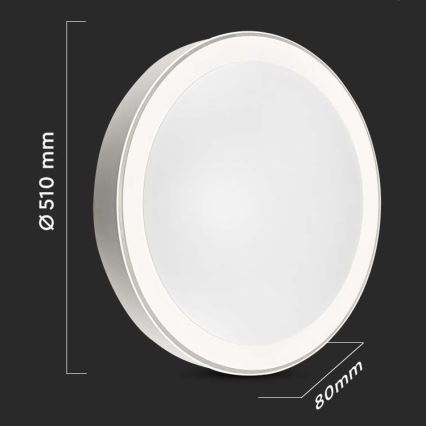Himmennettävä LED-kattovalaisin LED/40W/230V 3000K/4000K/6500K halkaisija 51 cm + kauko-ohjaus
