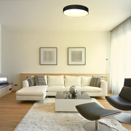 Himmennettävä LED-kattovalaisin LED/50W/230V 3000-6500K musta + kauko-ohjaus