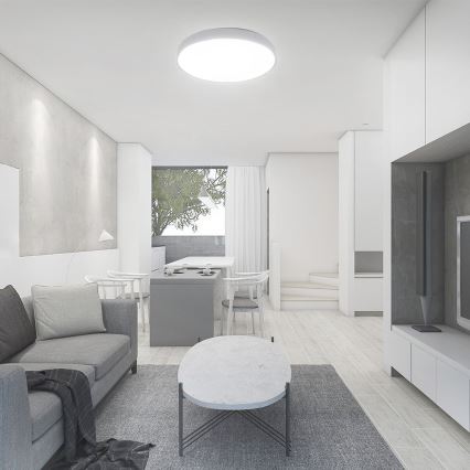 Himmennettävä LED-kattovalaisin LED/60W/230V 3000-6500K 49,5 cm valkoinen + kauko-ohjaus