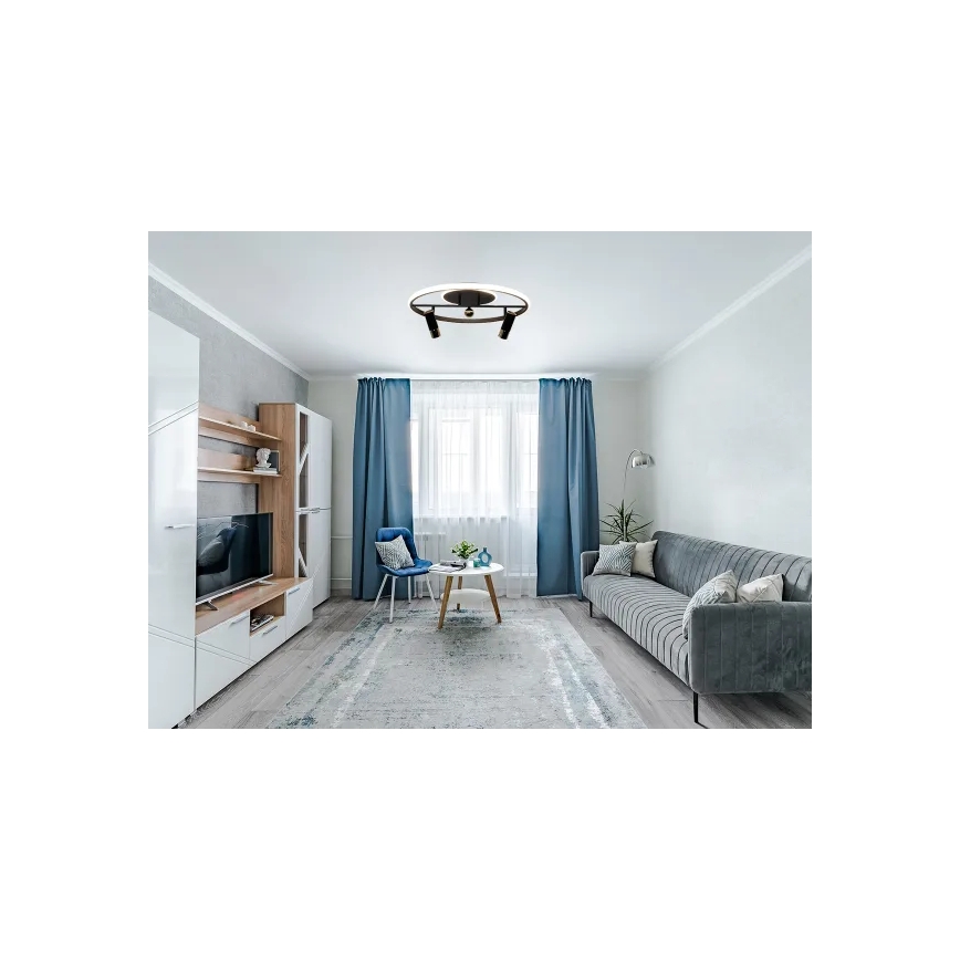 Himmennettävä LED-kattovalaisin LED/60W/230V 3000-6500K musta + kauko-ohjaus