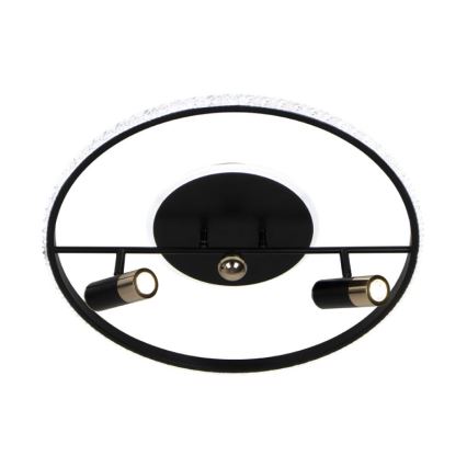 Himmennettävä LED-kattovalaisin LED/60W/230V 3000-6500K musta + kauko-ohjaus