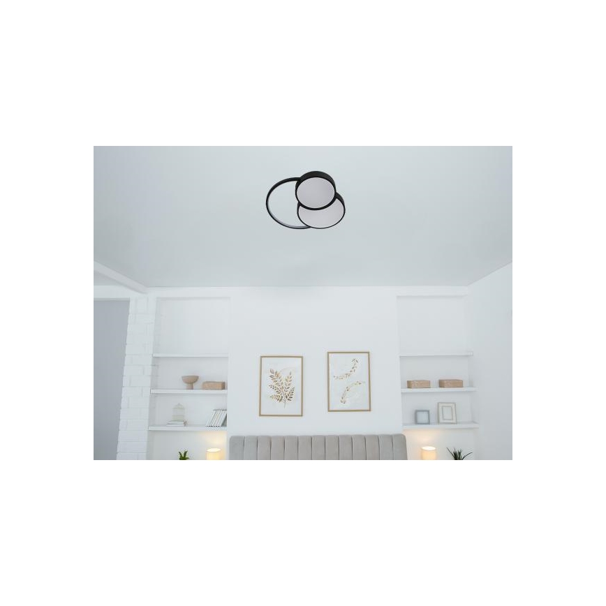 Himmennettävä LED-kattovalaisin LED/60W/230V 3000-6500K musta + kauko-ohjaus