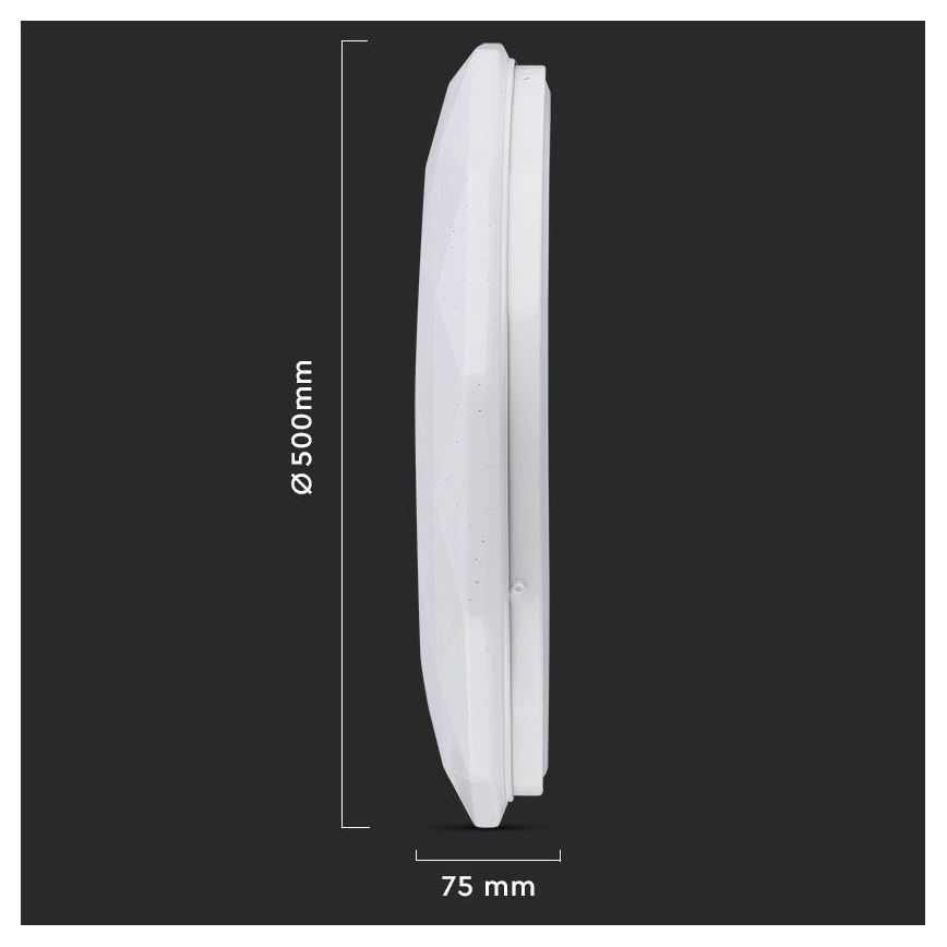 Himmennettävä LED-kattovalaisin 60W/230V/3000K/4000K/6500K Ø 50 cm + kaukosäädin