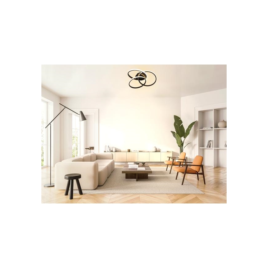 Himmennettävä LED-kattovalaisin LED/70W/230V 3000-6500K musta + kauko-ohjaus