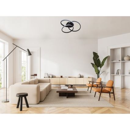 Himmennettävä LED-kattovalaisin LED/70W/230V 3000-6500K musta + kauko-ohjaus