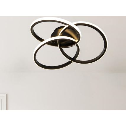 Himmennettävä LED-kattovalaisin LED/70W/230V 3000-6500K musta + kauko-ohjaus
