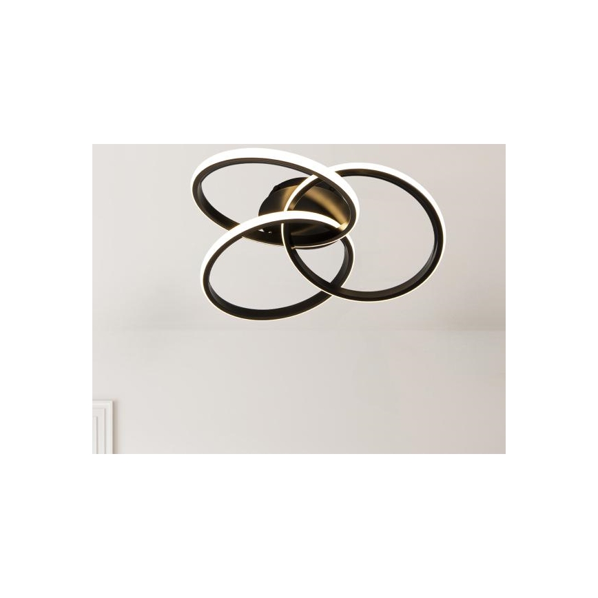 Himmennettävä LED-kattovalaisin LED/70W/230V 3000-6500K musta + kauko-ohjaus