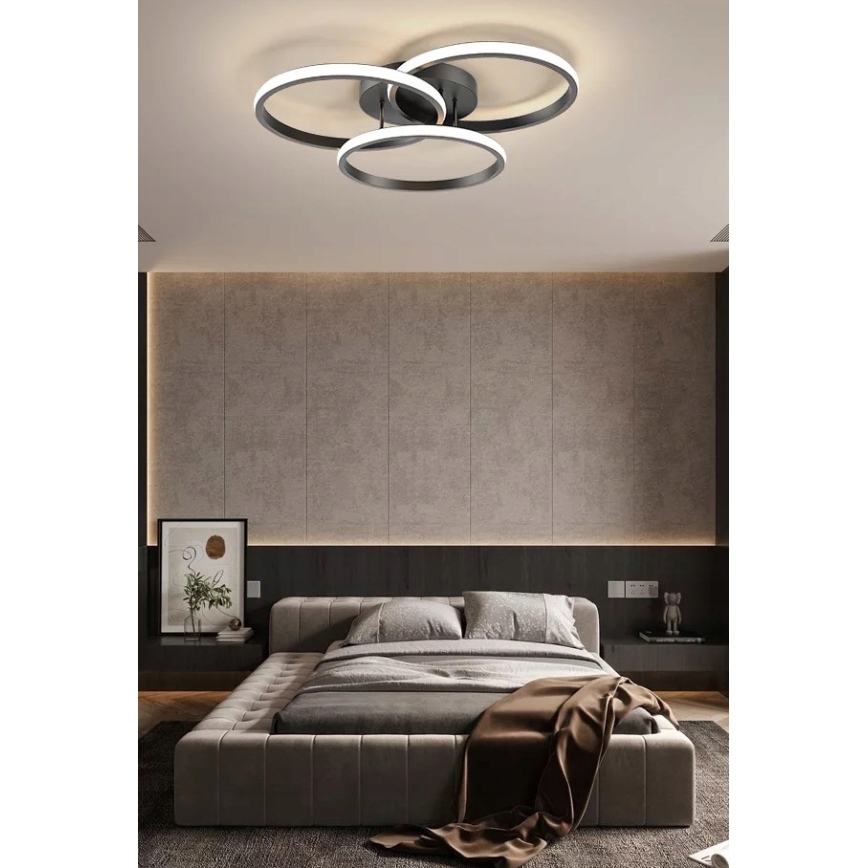 Himmennettävä LED-kattovalaisin LED/70W/230V 3000-6500K musta + kaukosäädin