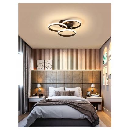 Himmennettävä LED-kattovalaisin LED/70W/230V 3000-6500K musta + kaukosäädin