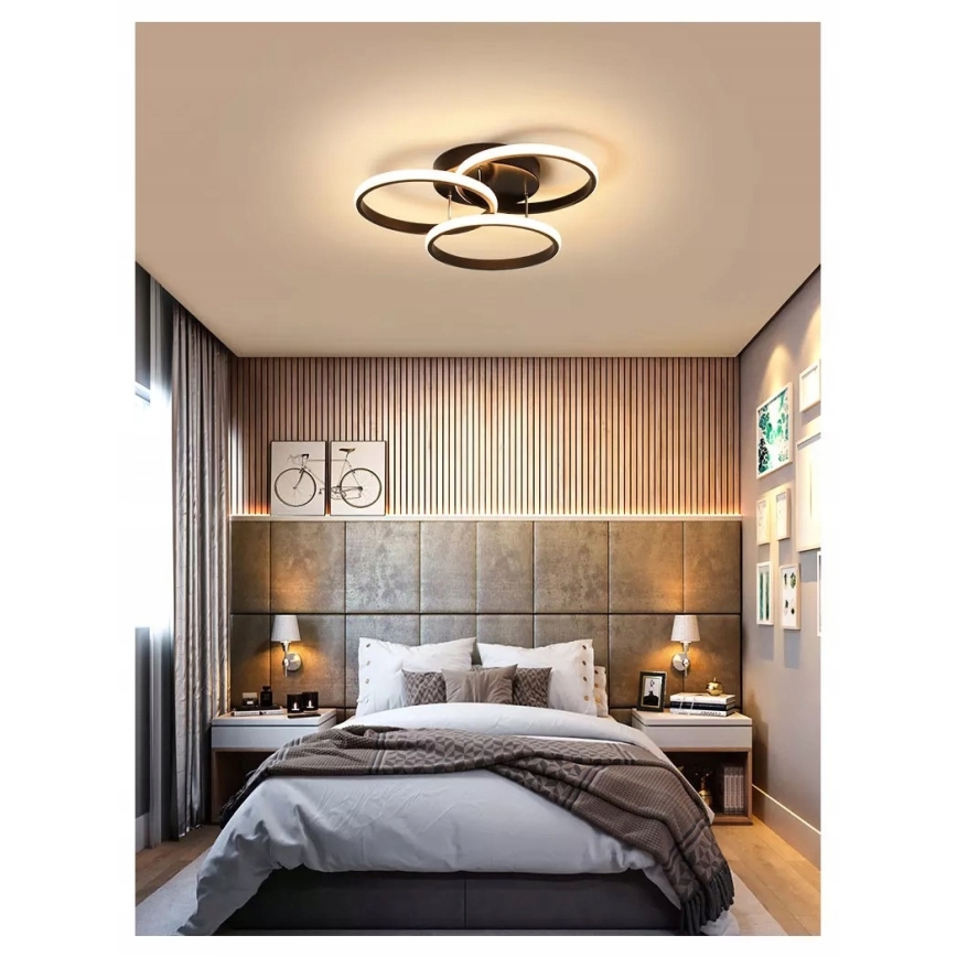 Himmennettävä LED-kattovalaisin LED/70W/230V 3000-6500K musta + kaukosäädin