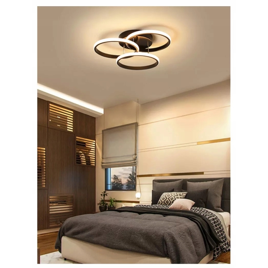 Himmennettävä LED-kattovalaisin LED/70W/230V 3000-6500K musta + kaukosäädin