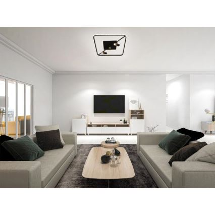 Himmennettävä LED-kattovalaisin LED/70W/230V 3000-6500K musta + kauko-ohjaus