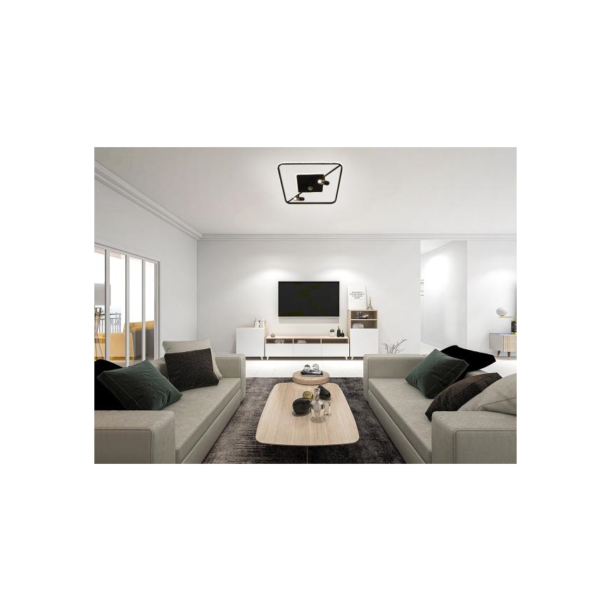 Himmennettävä LED-kattovalaisin LED/70W/230V 3000-6500K musta + kauko-ohjaus