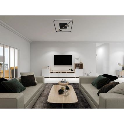 Himmennettävä LED-kattovalaisin LED/70W/230V 3000-6500K musta + kauko-ohjaus