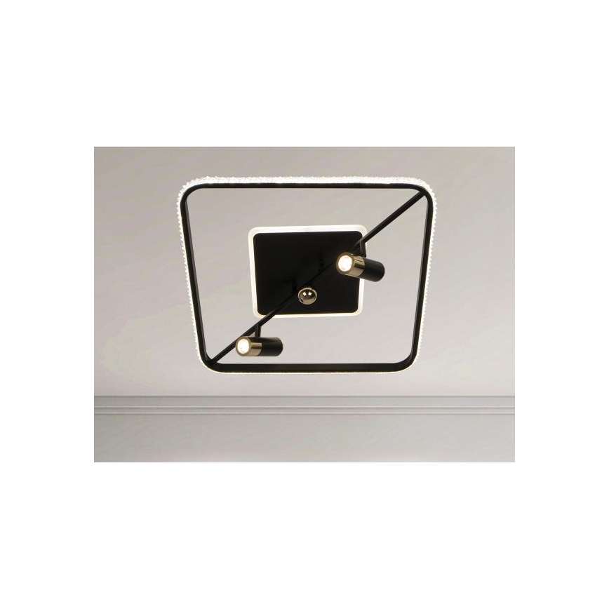 Himmennettävä LED-kattovalaisin LED/70W/230V 3000-6500K musta + kauko-ohjaus